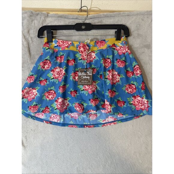 Matilda Jane Women’s Swim Skirt Size Small Blue Floral Swimwear NWT - Picture 1 of 9